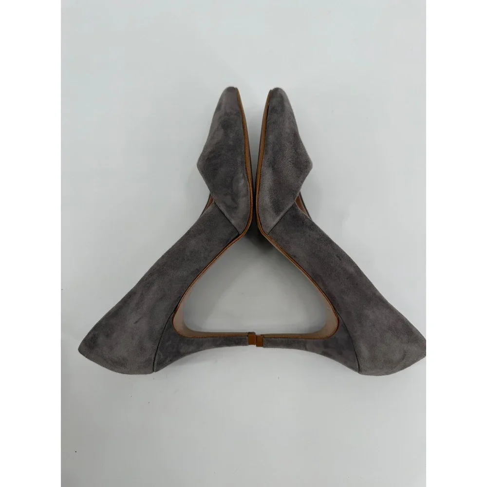 Madewell The Mira Pump Gray Suede Pointed Toe Stiletto Heels E5133 Womens 7